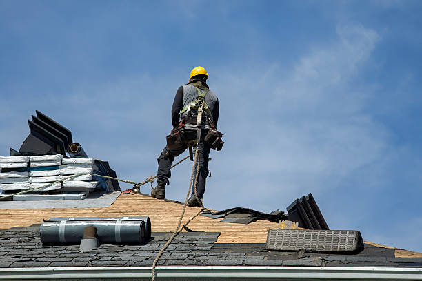 Professional Gutter Installation technician working in Hayes, VA
